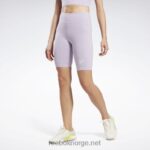 kvinner lilla oase 2X42N838 Reebok logo-shorts med identitet