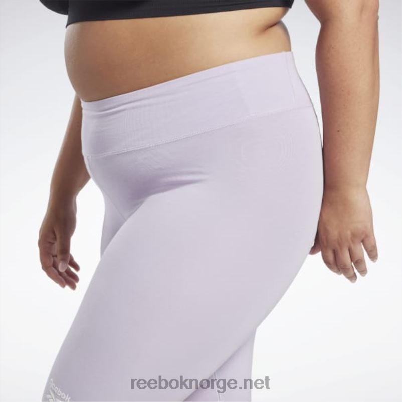 kvinner lilla oase 2X42N861 Reebok logo-shorts med identitet (plus size) - Bilde 4