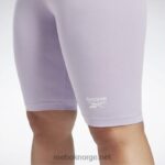 kvinner lilla oase 2X42N861 Reebok logo-shorts med identitet (plus size) - Bilde 5