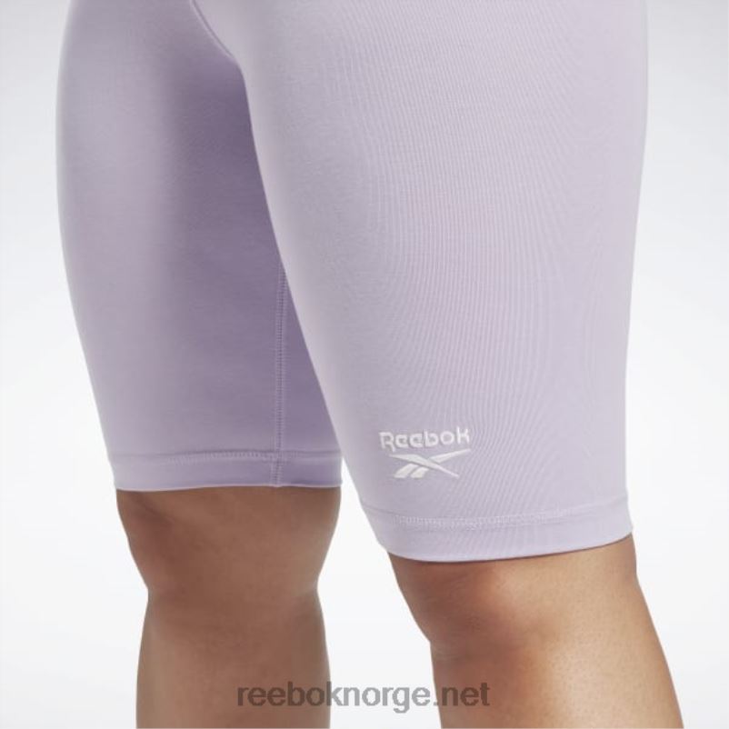 kvinner lilla oase 2X42N861 Reebok logo-shorts med identitet (plus size) - Bilde 5