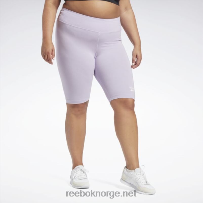 kvinner lilla oase 2X42N861 Reebok logo-shorts med identitet (plus size) - Bilde 1