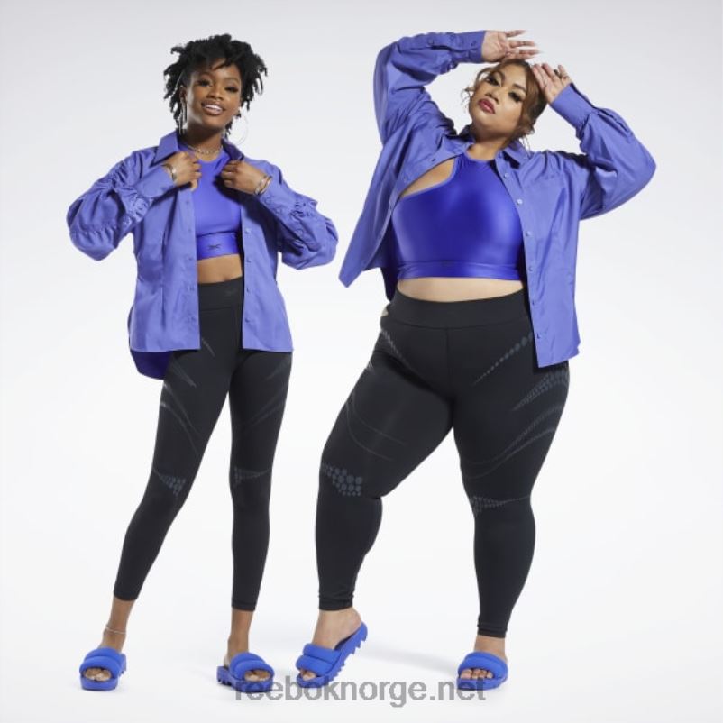 kvinner lilla stemning 2X42N361 Reebok cardi b topp (plus size) - Bilde 4