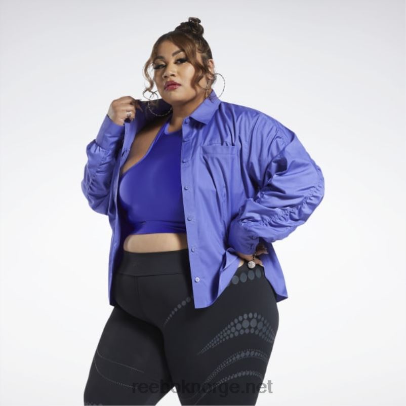 kvinner lilla stemning 2X42N361 Reebok cardi b topp (plus size) - Bilde 1