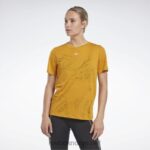 kvinner lys oker 2X42N691 Reebok utbrent t-skjorte