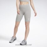 kvinner middels grå lyng 2X42N693 Reebok logo-shorts med identitet