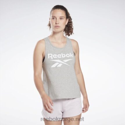 kvinner middels grå lyng 2X42N817 Reebok identitet tank topp