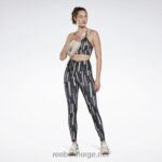 kvinner nattsvart 2X42N638 Reebok myt allover print tights - Bilde 3