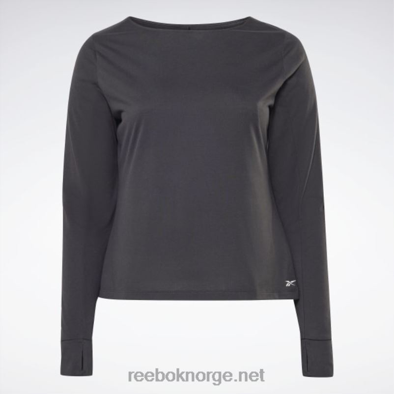 kvinner nattsvart 2X42N674 Reebok treningsklar supremium langermet t-skjorte (plus size) - Bilde 6