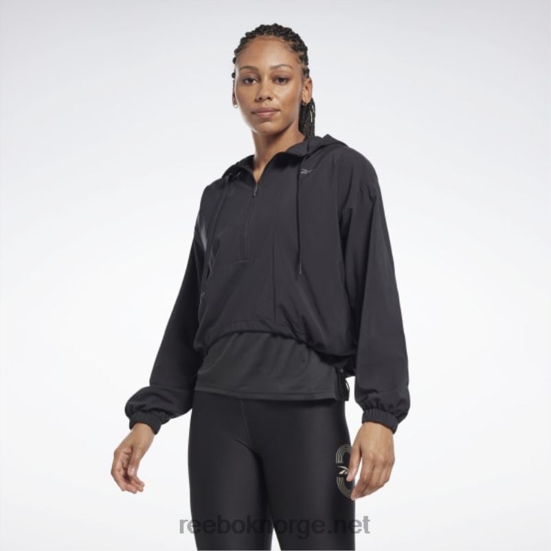 kvinner_nattsvart_2x42n742_reebok_lopende_vevd_jakke.jpg kvinner nattsvart 2X42N742 Reebok løpende vevd jakke - Bilde 1