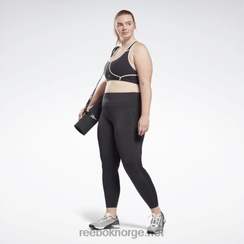 kvinner nattsvart 2X42N777 Reebok treningsklare mesh-leggings (plus size) - Bilde 2