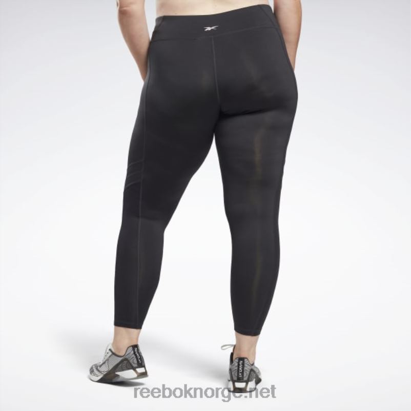 kvinner nattsvart 2X42N777 Reebok treningsklare mesh-leggings (plus size) - Bilde 3