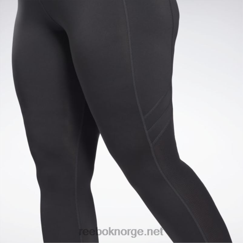 kvinner nattsvart 2X42N777 Reebok treningsklare mesh-leggings (plus size) - Bilde 4