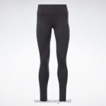 kvinner nattsvart 2X42N853 Reebok treningsklare mesh-leggings - Bilde 6