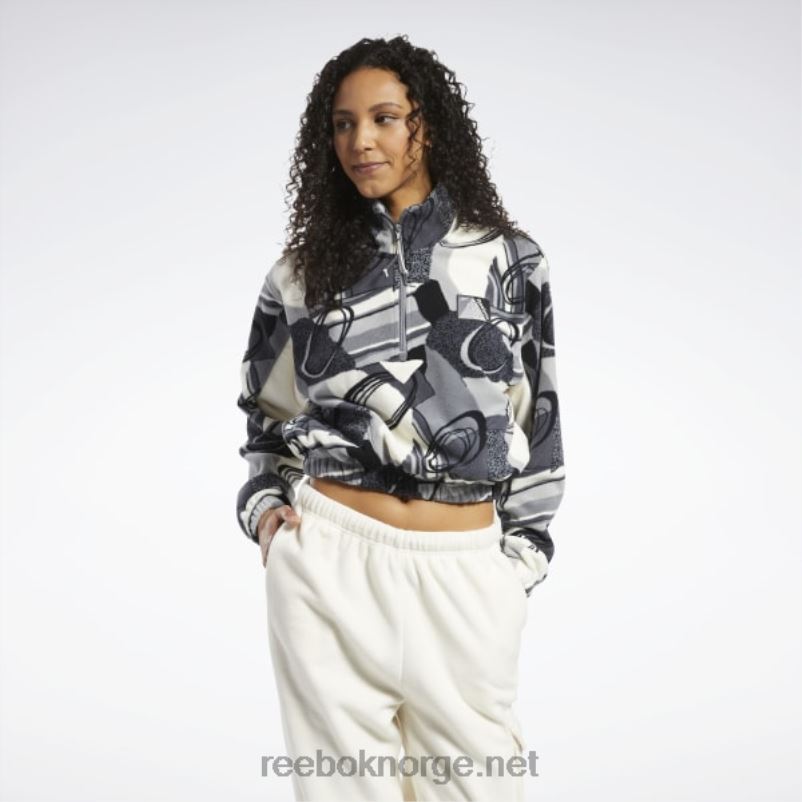 kvinner_ren_gra_5_2x42n848_reebok_klassisk_vinterprint_genser_med_halv_glidelas.jpg kvinner ren grå 5 2X42N848 Reebok klassisk vinterprint genser med halv glidelås - Bilde 1