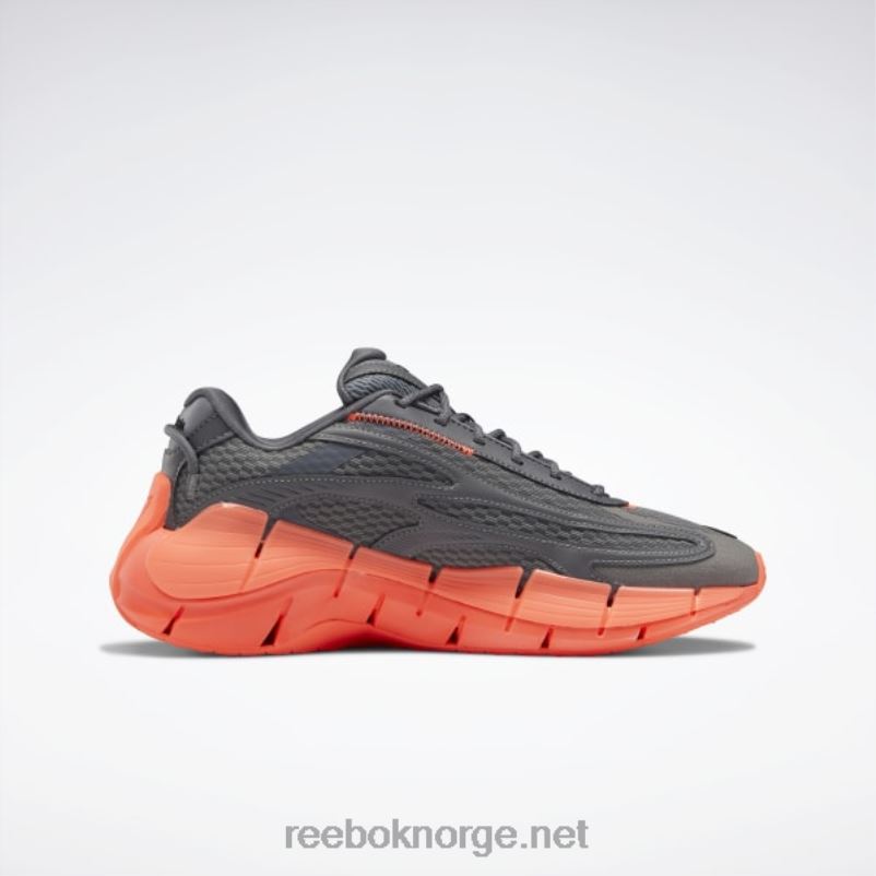 kvinner ren grå 6/ren grå 7/oransje bluss 2X42N219 Reebok zig kinetica 2.5 sko - Bilde 4