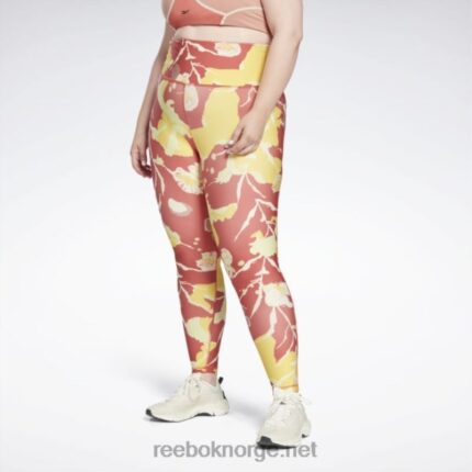 kvinner rhodonitt 2X42N894 Reebok myt-printede leggings (plus size)