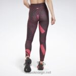 kvinner rødbrun 2X42N981 Reebok lux dristige høye leggings - Bilde 3