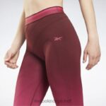 kvinner rødbrun/forfølgelsesrosa 2X42N882 Reebok forenet av fitness-sømløse høye leggings - Bilde 4