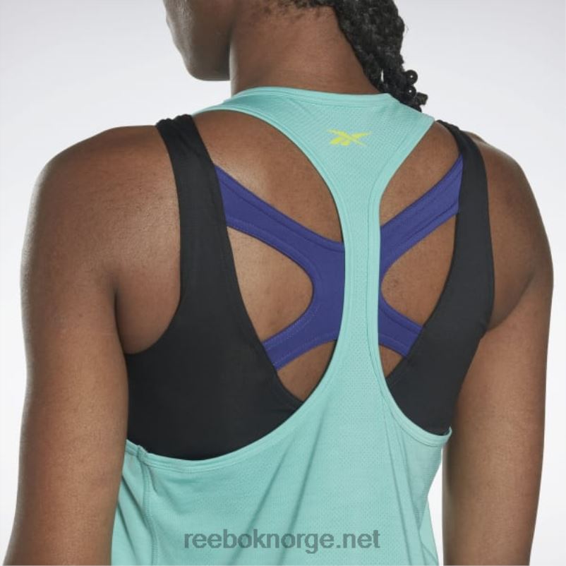 kvinner semi klassisk blågrønn 2X42N552 Reebok les mills bodycombat activchill grafisk tanktopp - Bilde 4