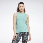 kvinner semi klassisk blågrønn 2X42N609 Reebok utbrent tanktopp