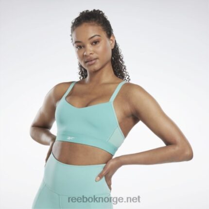 kvinner semi klassisk blågrønn 2X42N775 Reebok lux sports-bh med reim