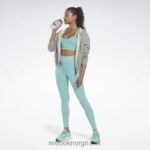 kvinner semi klassisk blågrønn 2X42N969 Reebok lux tights med høy midje - Bilde 2