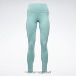 kvinner semi klassisk blågrønn 2X42N969 Reebok lux tights med høy midje - Bilde 6