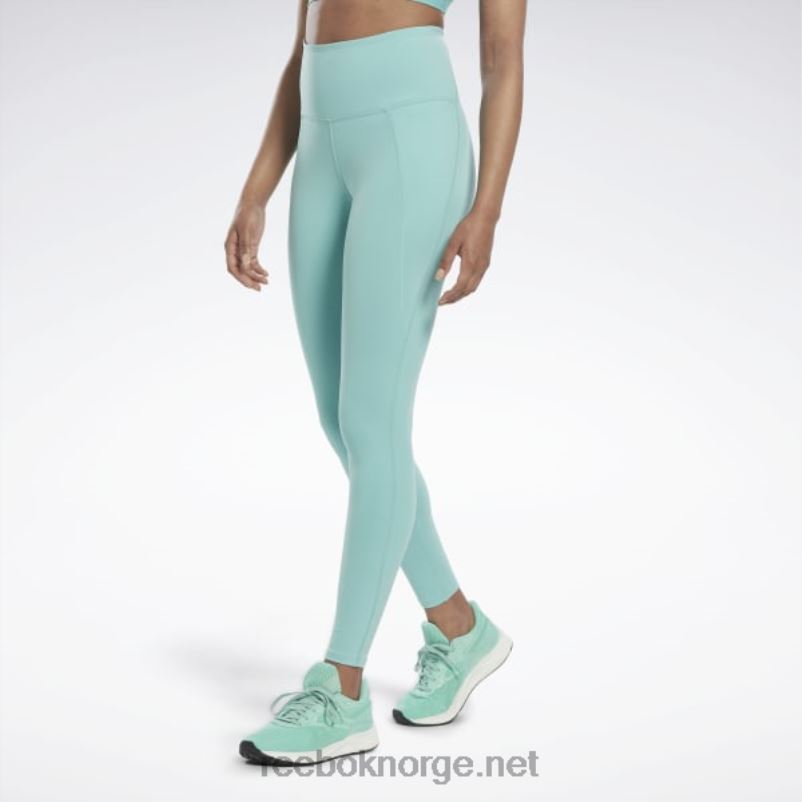 kvinner semi klassisk blågrønn 2X42N969 Reebok lux tights med høy midje - Bilde 1