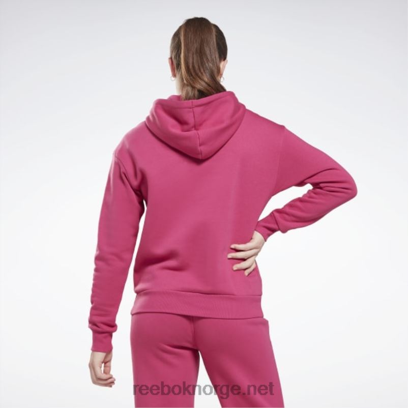 kvinner semi stolt rosa 2X42N582 Reebok identitet stor logo fleece hettegenser - Bilde 3