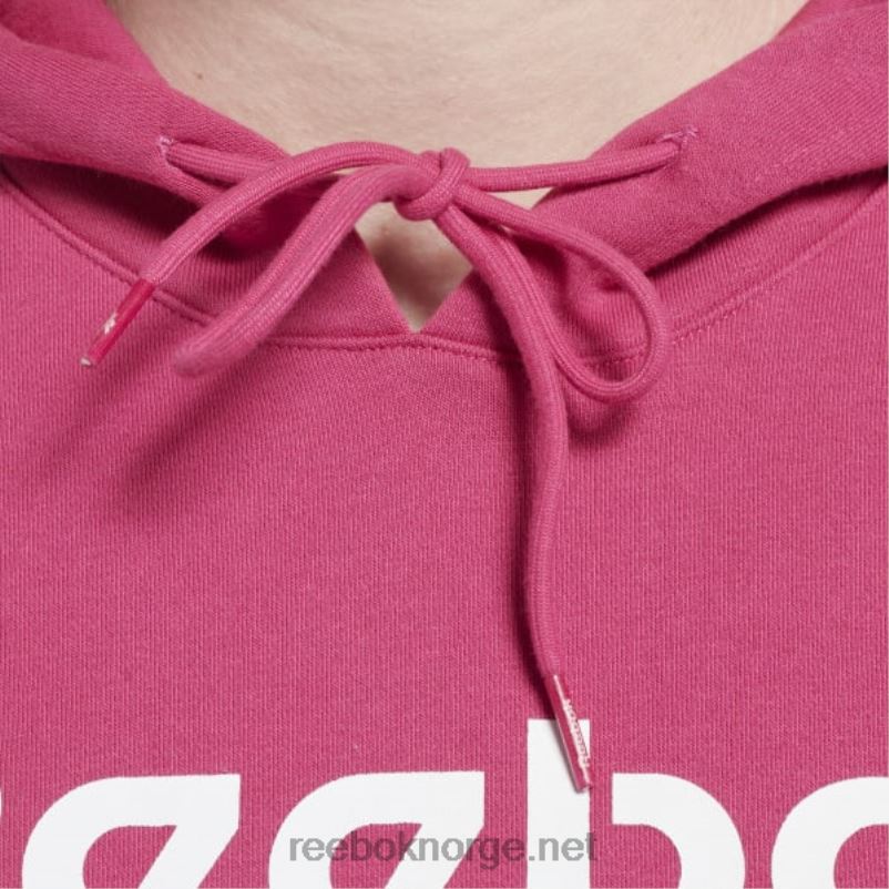 kvinner semi stolt rosa 2X42N582 Reebok identitet stor logo fleece hettegenser - Bilde 4