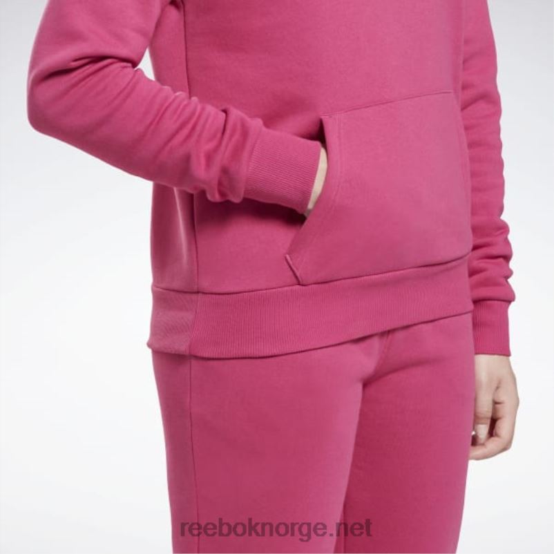 kvinner semi stolt rosa 2X42N582 Reebok identitet stor logo fleece hettegenser - Bilde 5