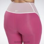 kvinner semi stolt rosa 2X42N651 Reebok lux fargeblokk-tights med høy midje (plus size) - Bilde 4