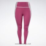 kvinner semi stolt rosa 2X42N651 Reebok lux fargeblokk-tights med høy midje (plus size) - Bilde 6