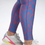 kvinner semi stolt rosa 2X42N667 Reebok treningsklare leggings med trykk (plus size) - Bilde 5