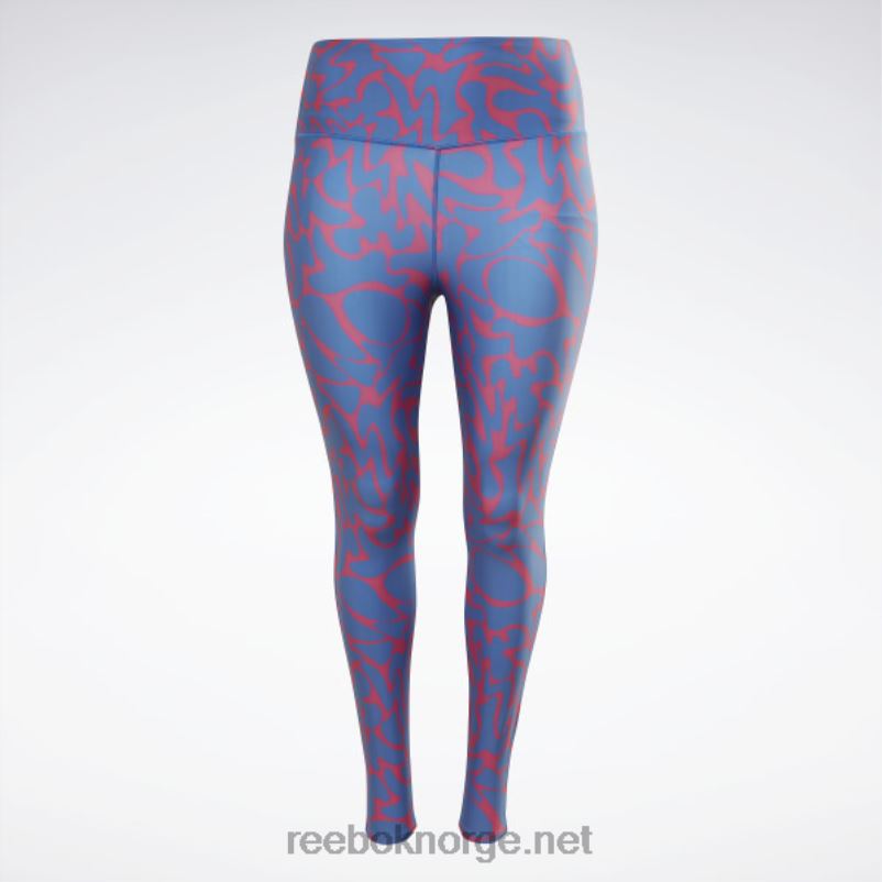 kvinner semi stolt rosa 2X42N667 Reebok treningsklare leggings med trykk (plus size) - Bilde 6