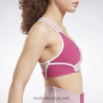 kvinner semi stolt rosa 2X42N694 Reebok lux racer vattert fargeblokkert BH - Bilde 5