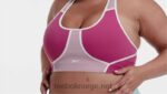 kvinner semi stolt rosa 2X42N804 Reebok lux racer vattert fargeblokkert BH (plus size) - Bilde 2