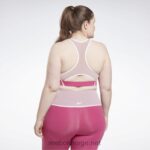 kvinner semi stolt rosa 2X42N804 Reebok lux racer vattert fargeblokkert BH (plus size) - Bilde 4