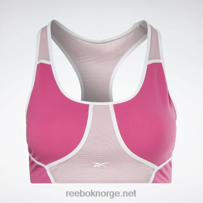 kvinner semi stolt rosa 2X42N804 Reebok lux racer vattert fargeblokkert BH (plus size) - Bilde 7