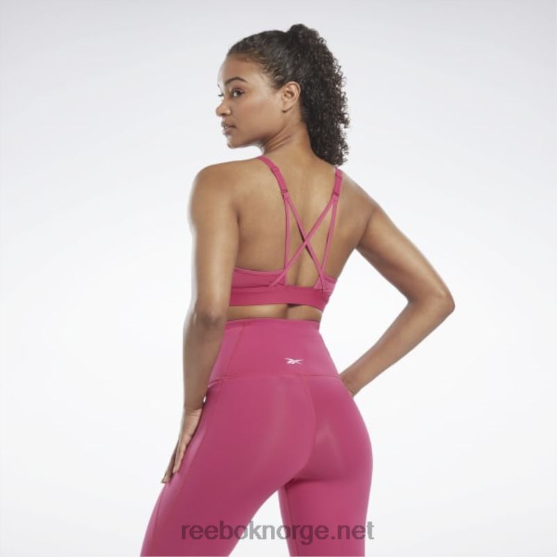 kvinner semi stolt rosa 2X42N944 Reebok lux sports-bh med reim - Bilde 4