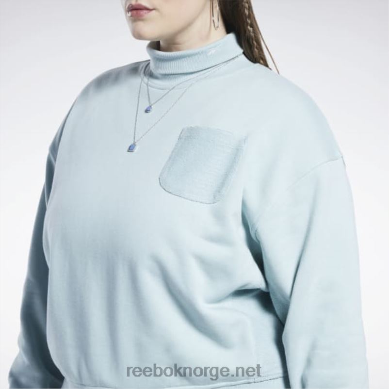 kvinner sjøsiden grå 2X42N749 Reebok klassisk fransk frottégenser i bomull (plus size) - Bilde 4