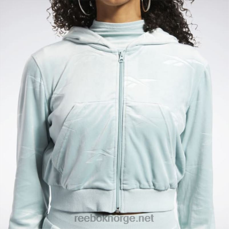 kvinner sjøsiden grå 2X42N785 Reebok classics energy q4 genser med glidelås i velour - Bilde 7