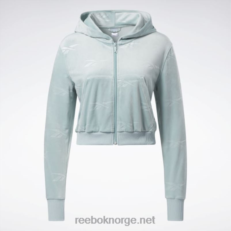 kvinner sjøsiden grå 2X42N785 Reebok classics energy q4 genser med glidelås i velour - Bilde 8