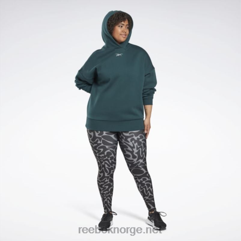 kvinner Skoggrønn 2X42N586 Reebok studio resirkulert oversize hettegenser (plus size) - Bilde 3