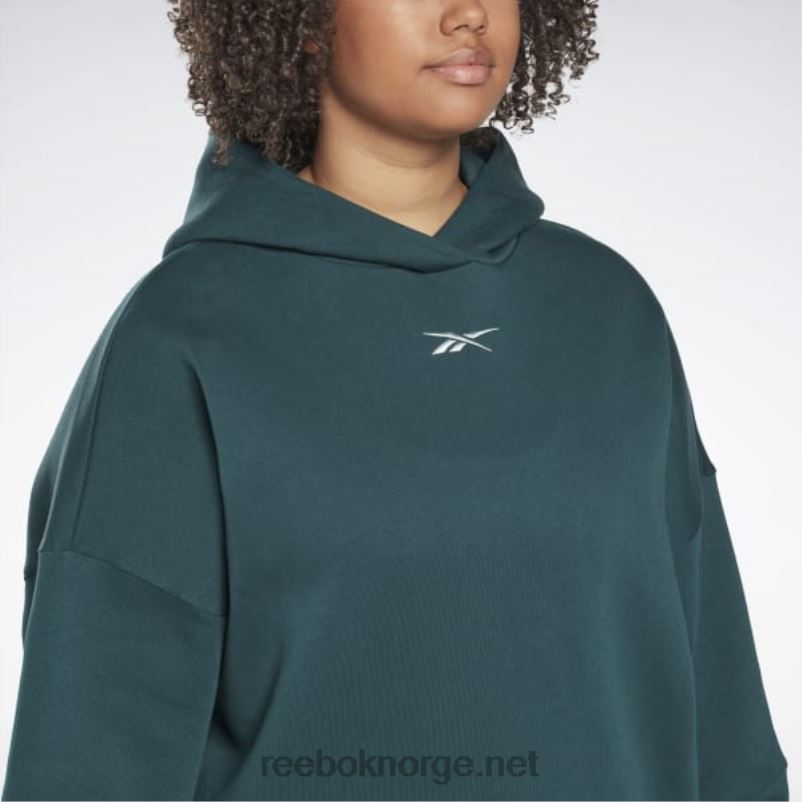 kvinner Skoggrønn 2X42N586 Reebok studio resirkulert oversize hettegenser (plus size) - Bilde 5