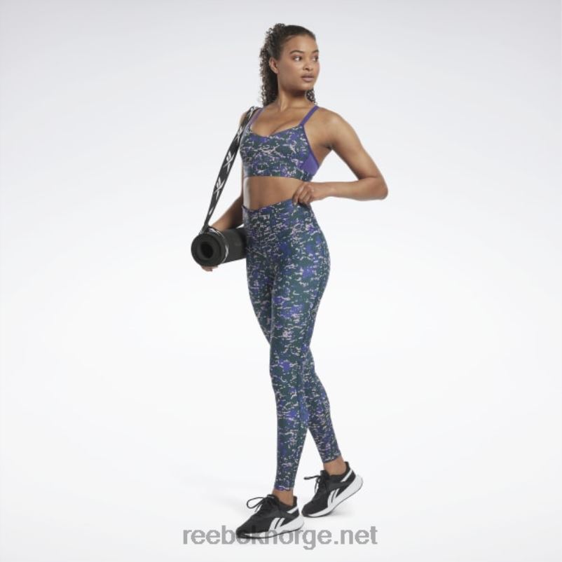 kvinner Skoggrønn 2X42N620 Reebok lux 2.0 speckle moderne safari-leggings - Bilde 3