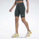kvinner skoggrønn mel 2X42N977 Reebok logo-shorts med identitet