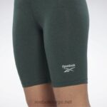 kvinner skoggrønn mel 2X42N977 Reebok logo-shorts med identitet - Bilde 4