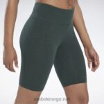 kvinner skoggrønn mel 2X42N977 Reebok logo-shorts med identitet - Bilde 5