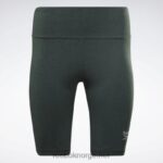kvinner skoggrønn mel 2X42N977 Reebok logo-shorts med identitet - Bilde 6